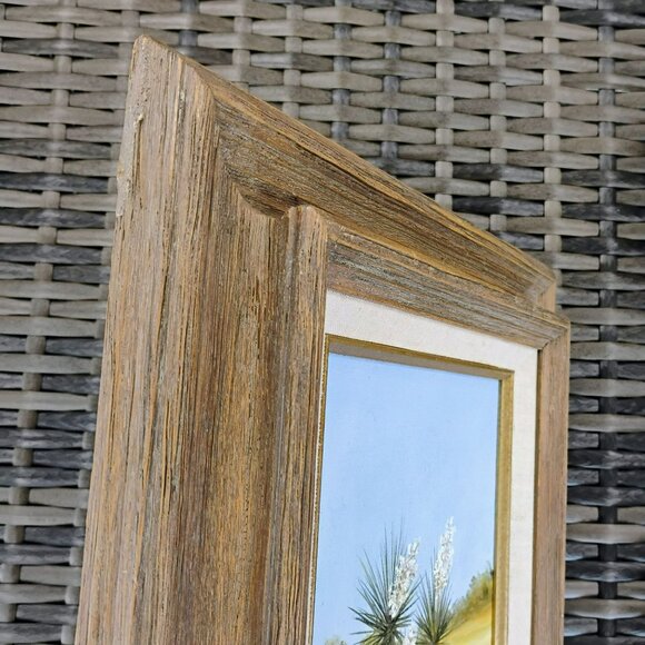 Vintage Framed Desert Landscape Oil Painting signed Anna Neese, 70s Original Art - Picture 8 of 10